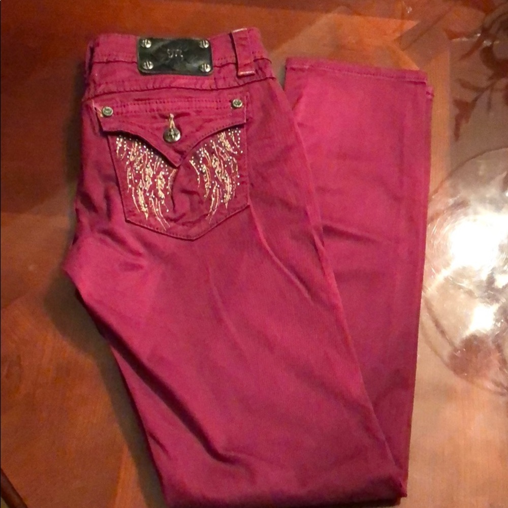 Miss Me Burgundy Jeans